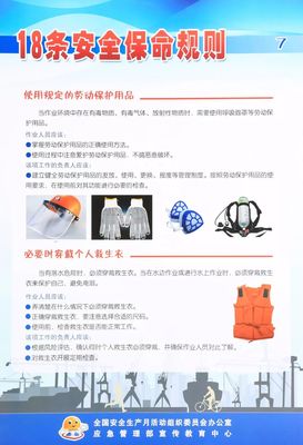 安全文化理念與安全生產保命規則科普掛圖 | 勞動保護用品銷售指南